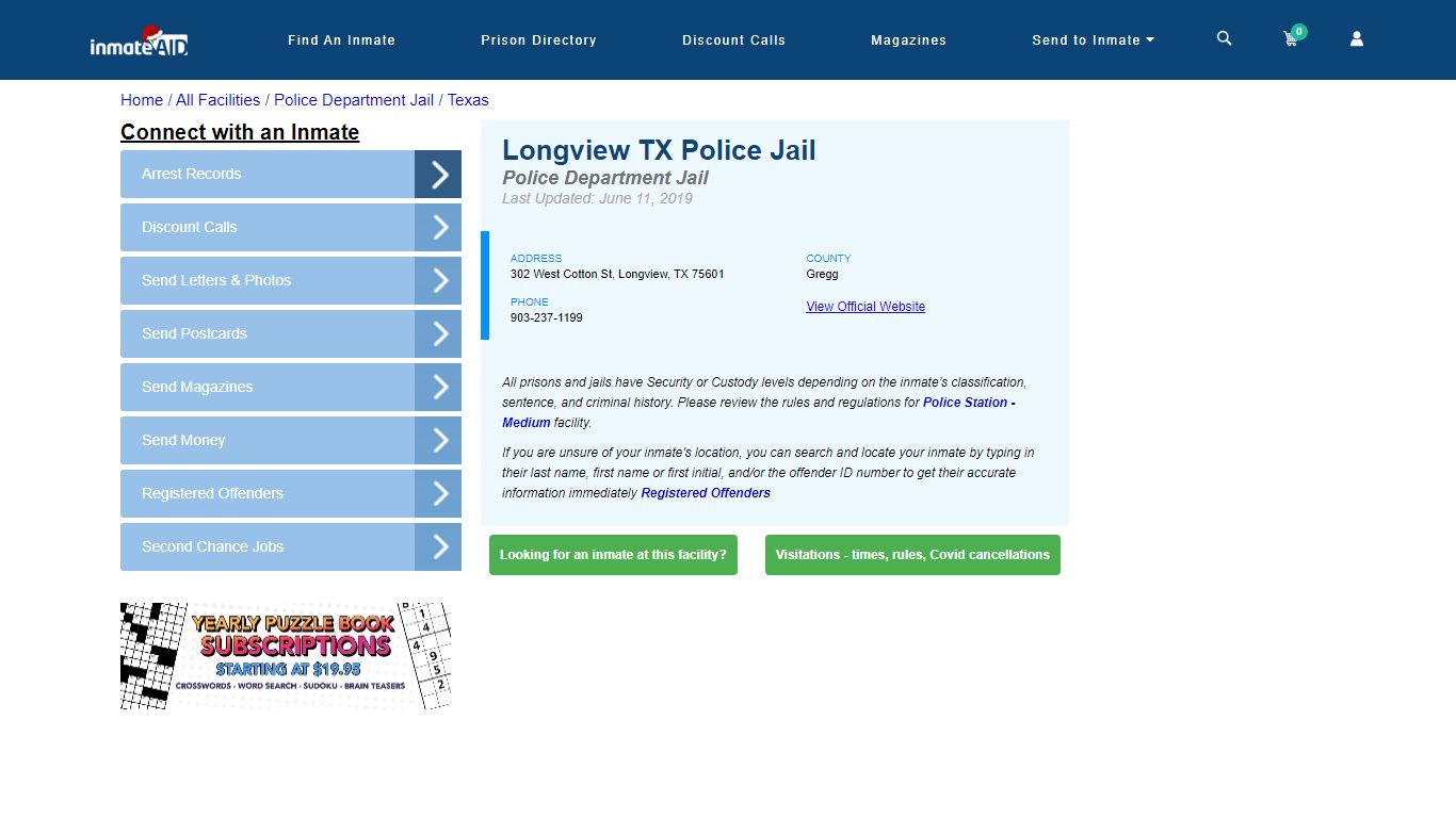 Longview TX Police Jail & Inmate Search - Longview, TX