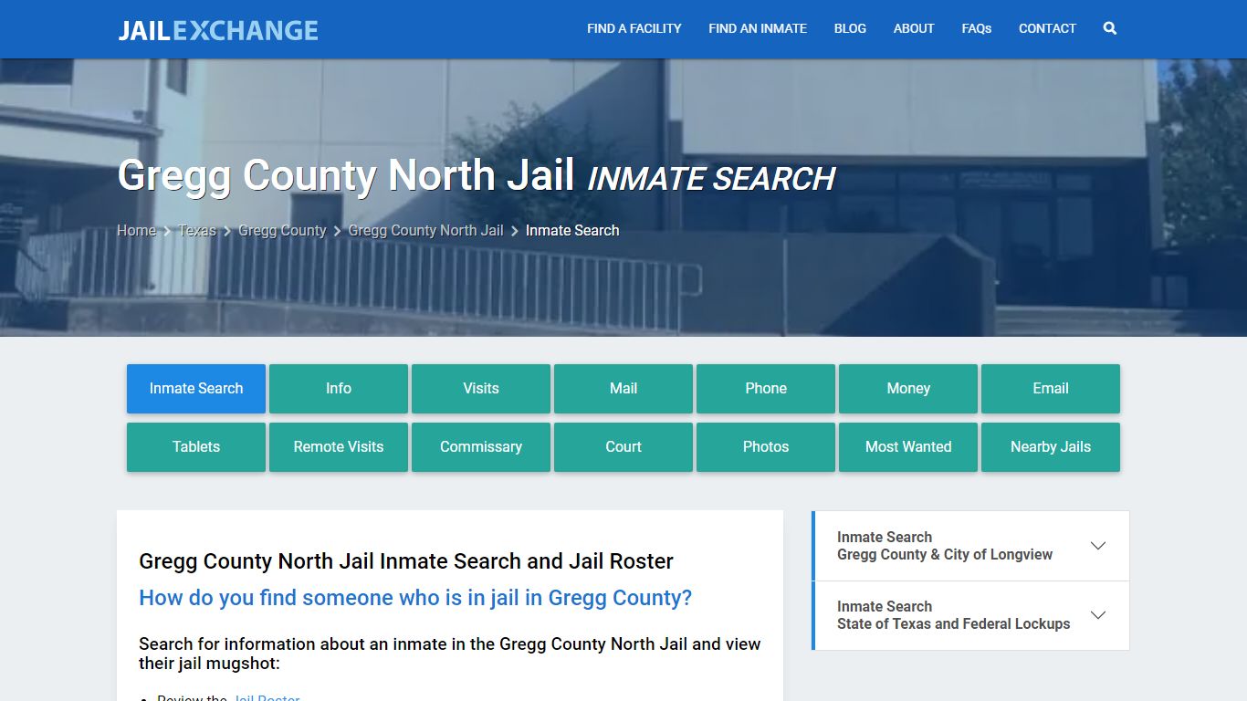 Gregg County North Jail Inmate Search - Jail Exchange